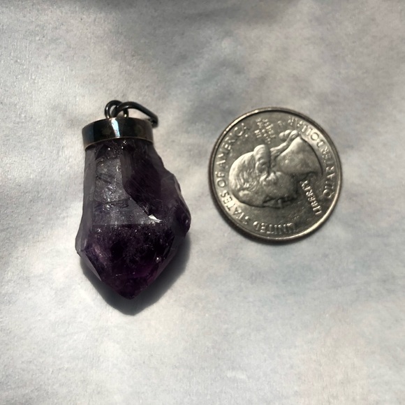 Sterling Silver Amethyst Pendant - Picture 4 of 7